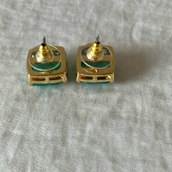 Kate Spade: Green Sparkle Earrings- Gold tone - Picture 3 of 14
